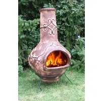1a Direktimport eindrucksvoller großer Aztekenofen aus Mexiko - Gartenkamin - Terrassenofen