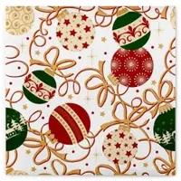 Sovie HORECA Serviette Belinda aus Linclass Airlaid 40 x 40 cm, 50 Stück - Weihnachten Weihnachtskugel