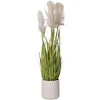 VIVANNO Kunstpflanze Secca 30 cm x 30 cm x 120 cm Creme