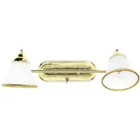 Licht-Erlebnisse Verstellbare Wandlampe mit Schalter Jugendstil in Gold 3xE14 Leuchte Bad Spiegel