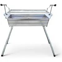 Grillpeter Mangal Ararat Edelstahl 2mm Schaschlikgrill mit verstellbarer Grillhöhe