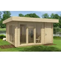 Luxhut Saunahaus Cubus-70 E, 70 mm Wandstärke (430 x 430 cm)