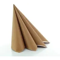 Sovie HORECA Serviette Bronze aus Linclass Airlaid 40 x 40 cm, 50 Stück Unifarben Basic Neutral