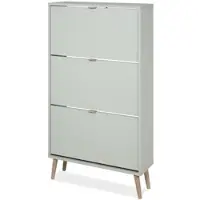 Furn.Design Schuhschrank Pastellgrün 70 x 125 cm, Schuhkipper mit 3 Klappen | Gr.: onesize