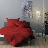 Lorena Mako-Satin Bettwäsche Venedig Kissenbezug einzeln 40x40 cm | burgund - rot