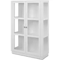 Furn.Design Vitrine Weiß 100 x 150 cm 2-türig 6 Vitrinenfächer Modern Blanverd