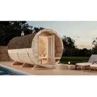FinnTherm Fass-Sauna Charlotte Fichte Ø 215 cm x T 400 cm