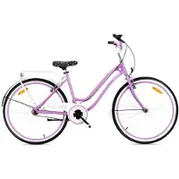 Sun baby Heart Bike Mädchenfahrrad 26 Zoll, Fahrrad für Mädchen V-Brake, Gepäckträger, Reflektoren (lila, 26 Zoll)