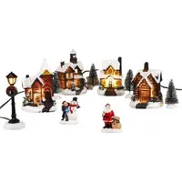Gravidus LED Weihnachtsstadt Deko Weihnachten Schneedekoration