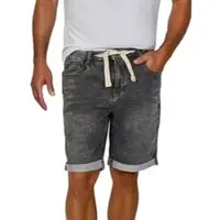 Riverso Jeans Shorts Herren Stretch Kurz Kordelzug Regular Fit RIVPaul Regular Fit Grau W 34
