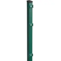 MR-Zaun Pfosten grün RAL 6005 zum Einbetonieren, Flacheisenleiste, Moosgrün, 1.230 mm