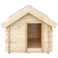 Timbela Hundehütte Outdoor kleine Hunde – Hundehaus Holz für Kleiner Rassen, wasserfestes Dach 76 x 99 x H80 cm, Größe S, M401-1