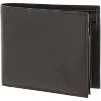 OXMOX Leder Geldbörse Leather RFID Protect Querscheinbörse Freedom Pigeon Embossed Brown dunkelbraun