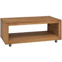 vidaXL Couchtisch 110x60x40 cm Massivholz Teak