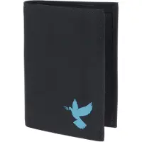 OXMOX Geldbörse New Cryptan RFID Protect Kombibörse Freedom Pigeon Print Cyan Black schwarz