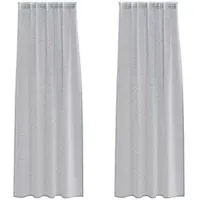 vidaXL Voile-Vorhang 2 stk. Dunkelgrau 225 x 140 cm Polyester