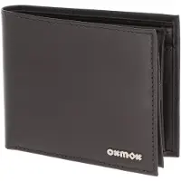 OXMOX Leder Geldbörse Leather RFID Protect Querscheinbörse Pure 2.0 Metal Square Brown dunkelbraun