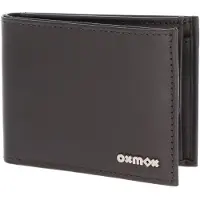 OXMOX Leder Geldbörse Leather RFID Protect Pocketbörse Pure 2.0 Metal Square Brown dunkelbraun