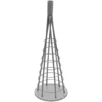 Mendler Deko-Baum HWC-O91, Weihnachtsbaum Schmuckbaum Weihnachtsdeko Christbaum zum Beschmücken, Metall 60cm silberfarben