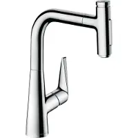 Hansgrohe Spültischmischer Select DN 15, mit Ausziehbrause chrom chrom 2jet Ausziehbrause