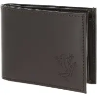 OXMOX Leder Geldbörse Leather RFID Protect Pocketbörse Frog 2.0 Embossed Brown dunkelbraun