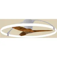 MANTRA Nepal Deckenventilator mit Beleuchtung-Silber-Walnuss-mit Tunable White (2700K - 5000K)