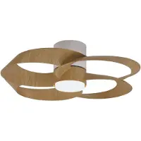 Valotorni LED-Deckenventilator Rose holz DC-Motor leise Ø 65 cm CCT Rose, dimmbar, Holz hell, für Wohn- / Esszimmer, Kunststoff, Modern