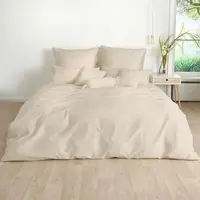 TRAUMSCHLAF Uni Mako-Satin Bettwäsche, Bettbezüge und Kissenbezüge einzeln Kissenbezug einzeln 40x80 cm | sand - beige