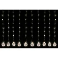 Linder Exclusiv GmbH LEX Kugel-Lichterkette 200 LEDs, 10 Stränge mit je 20 LEDs warmweiss LK064W