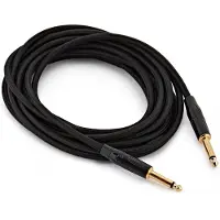 Gear4Music 635mm TS Klinke - 635mm TS Klinke geflochtenes Profikabel 9m