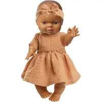 Heless Set: Puppe mit Biokleid, salbeigrün, Mäd