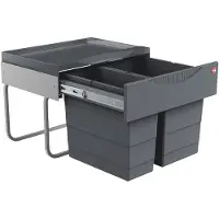 Hailo Tandem Abfallsammler 3644901 18+12 Liter für Schränke ab 50 cm
