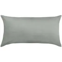 TRAUMSCHLAF Uni Feinbiber Kissenbezug Kissenbezug einzeln 65x100 cm | grau - grau