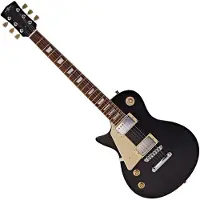 Gear4Music New Jersey Select Linkshänder E-Gitarre von schwarz