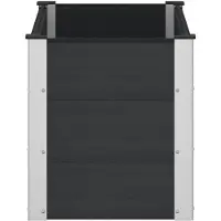 vidaXL Hochbeet Schwarz 100 x 50 x 54 cm WPC und Aluminium