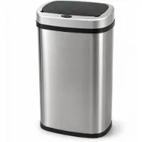 Five Stars Mülleimer mit Sensor ‚Äì 60 Liter ‚Äì Abfalleimer aus Edelstahl ‚Äì Müllbehälter ‚Äì Soft-Close-Deckel ‚Äì Silber