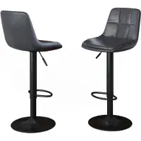 Vicco Barhocker 2er Set Sena Grau/Schwarz 38.5 x 86 cm, Model 59825