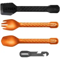 Gerber ComplEAT Cook, Eat, Clean-tool 13658167162 Burnt Orange, multifunktionelles Outdoor-Besteckset