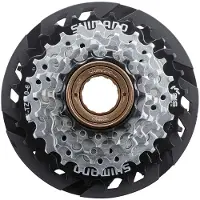 Shimano MF-TZ510 Schraubkranz 6-fach mit Speichenprotektor schwarz/silber 14-28T 2022 Kassetten