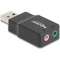 DeLOCK Externe USB Soundkarte 2x3,5mm Klinkenbu. Plug&Play