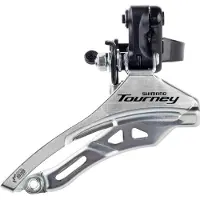 Shimano Tourney FD-TY300 Umwerfer Schelle Hoch 3x6-/7-fach Top Pull schwarz/silber 28,6mm 2023 Umwerfer
