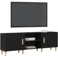 vidaXL TV-Schränk 150 x 30 x 50 cm Schwarz Eichen-Optik Holzwerkstoff