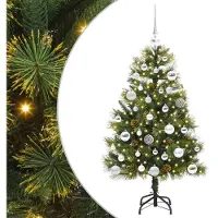 vidaXL Fedde (mit LEDs und silbernen Bällen)