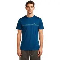 Icebreaker Herren T-Shirts/Tanks ku.Arm He/Uni Merino 150 Tech Lite SS Tee Range Stripes