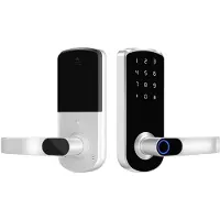 INF Smart Türschloss Fingerabdruck Tuya - TTLock Bluetooth für Haus, Wohnung Silber