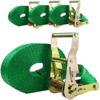 Baumarktplus 4x Ratschen Spanngurt Spanngurte Zurrgurt 1-tlg 6m 2t 2to 2000kg TÜV/GS GRÜN