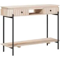 vidaXL Handgefertigter Beistelltisch Weiß 100 x 30 x 76 cm