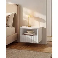 Vente-unique Nachttisch Caldrin Weiß 54 cm