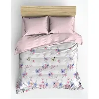 L'essentiel Maison , Jayda - Pink, Bettwäsche-Set, Rosa, 100 % BAUMWOLLE RANFORCE, 240 x 220 cm