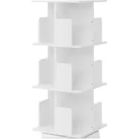 ML-Design Bücherregal Kinder 3 Ebenen Weiß 40x94x40 cm Drehbar 360°